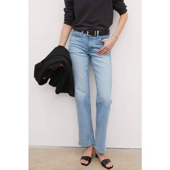 AYR Denim - AYR The Roadie Jeans Blue High Rise Straight Leg Stretch Denim 27